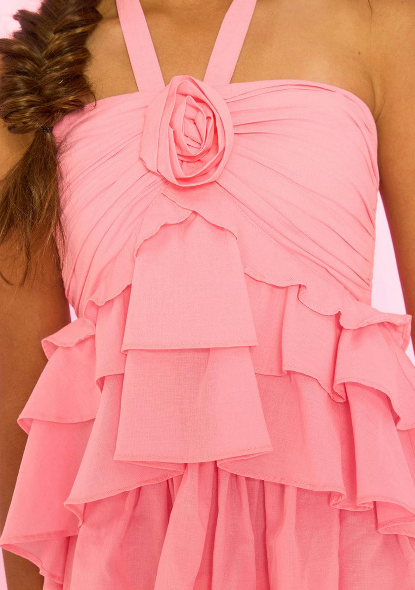 Ellie Cotton Frill Maxi Dress