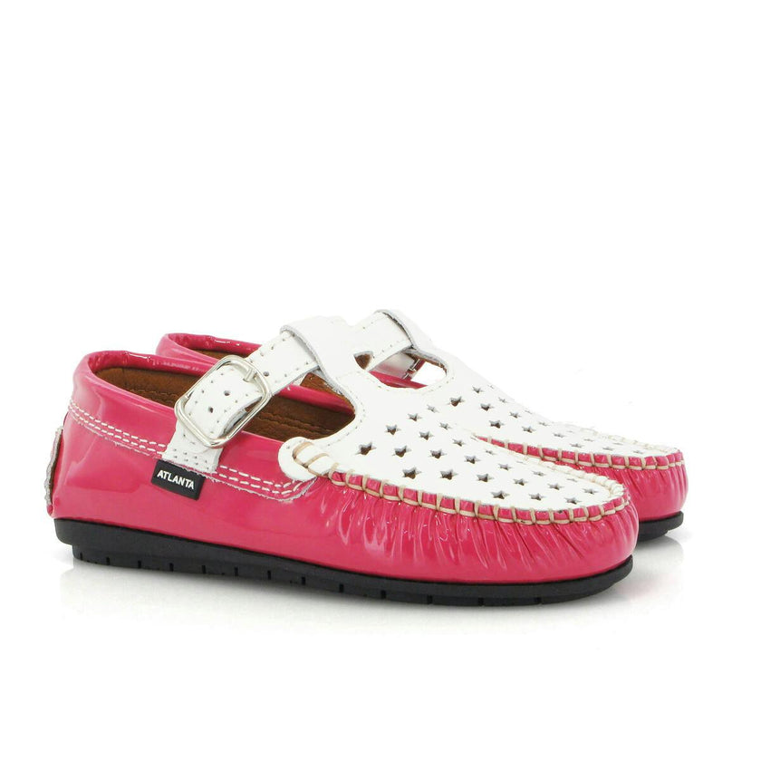 T-Walkers - fuchsia patent with stars