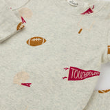 Football Print L/S 2pc Set