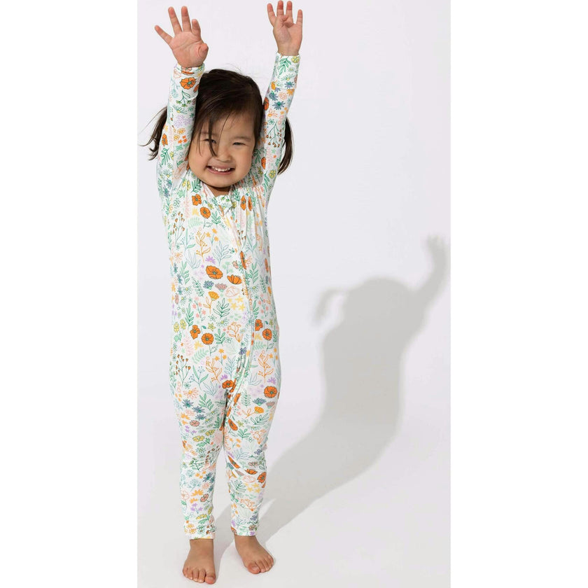 Summer Floral Bamboo Convertible Footie