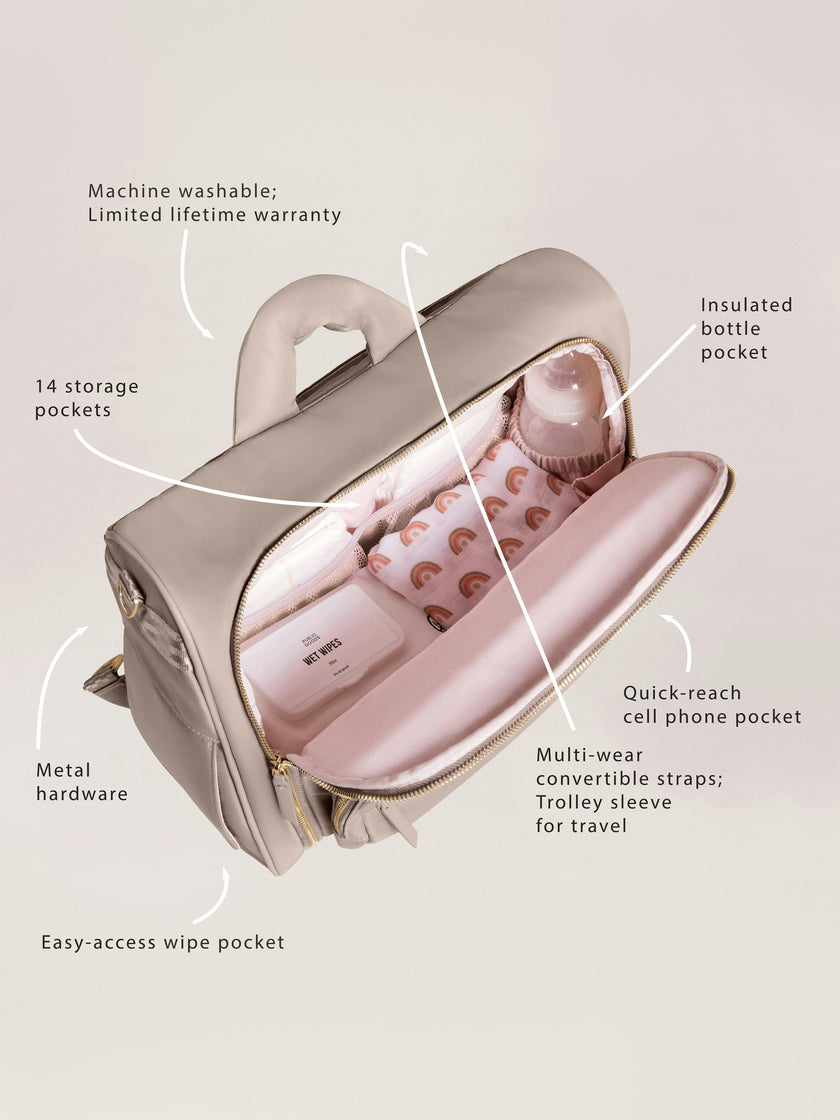 Satchel 14-Compartment Diaper Bag