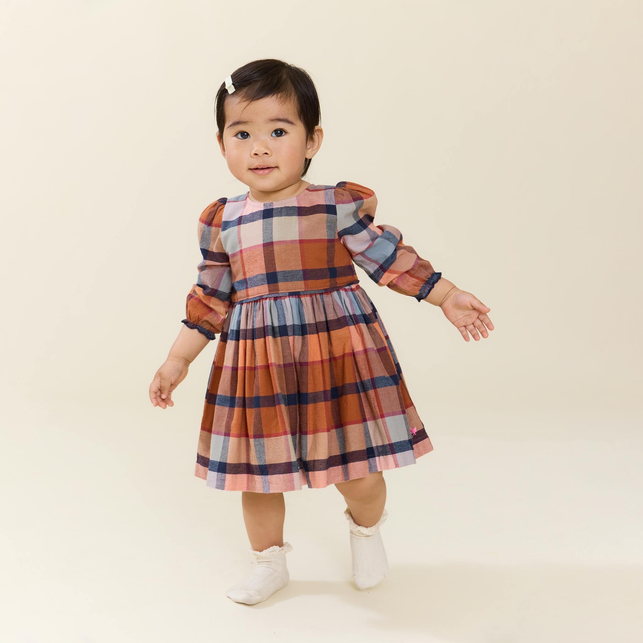 Baby Girls Mae Dress Set - Hayride Plaid
