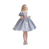 Blue Clarissa Bow Party Dress
