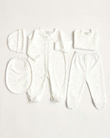 Pima Cotton 5 -Piece Layette Set | Hypoallergenic Baby Gift Set