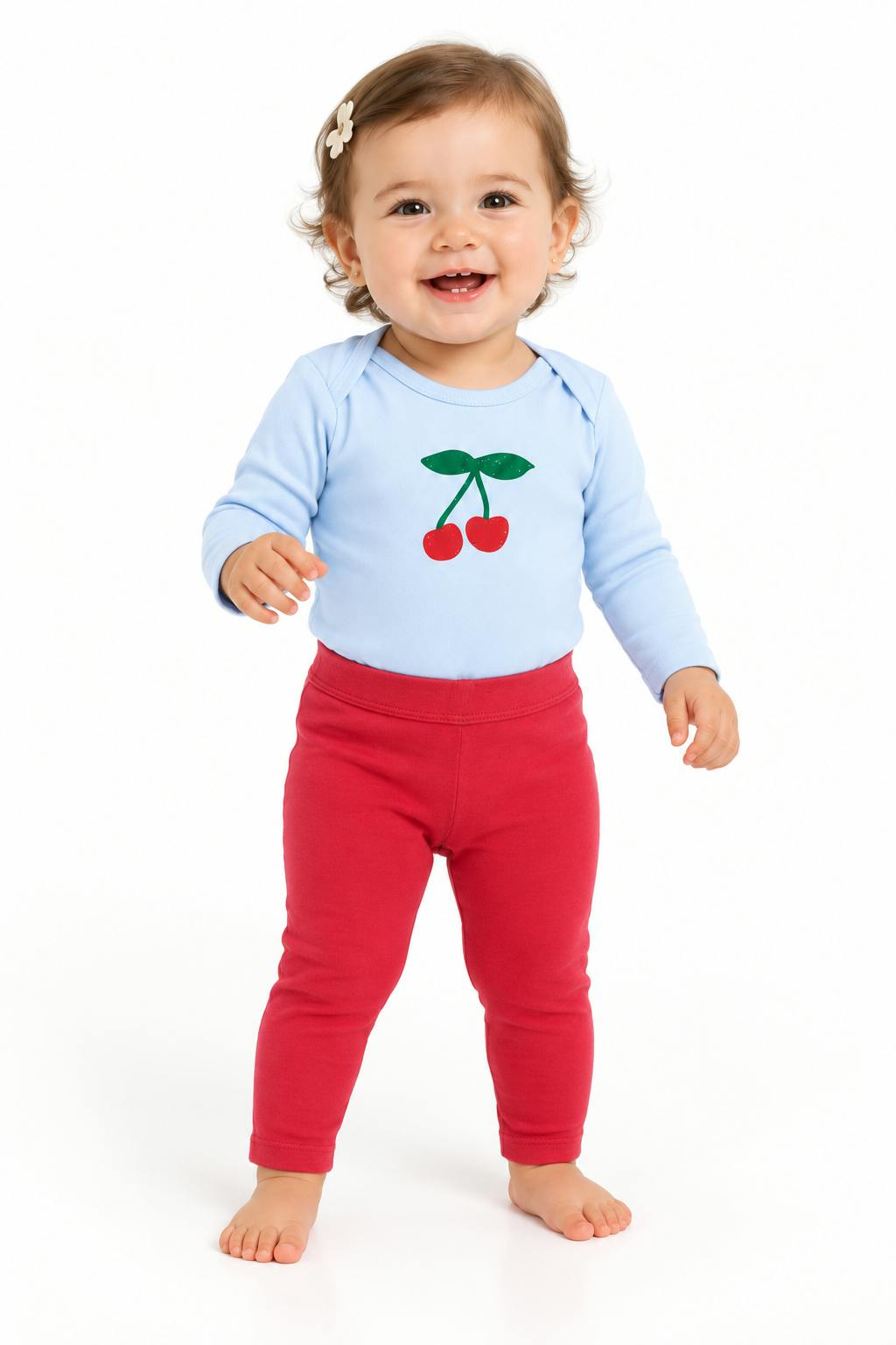 Cherry Cupcake Bodysuit & Leggings Set