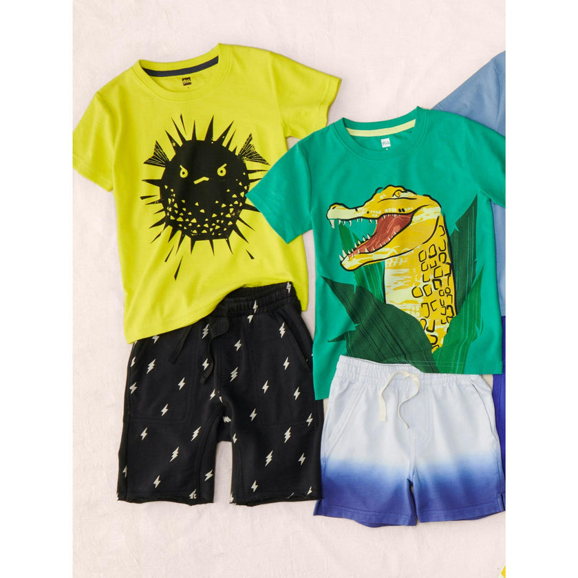 Painterly Croc Graphic Tee, Green