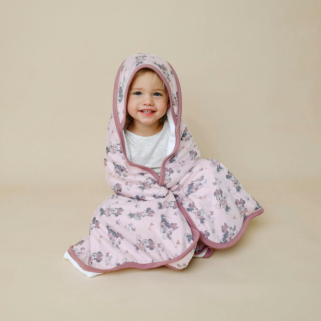 Premium Baby Knit Hooded Towel - Minnie Mouse