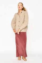 Cusco Shell Cardigan in Graham Cracker