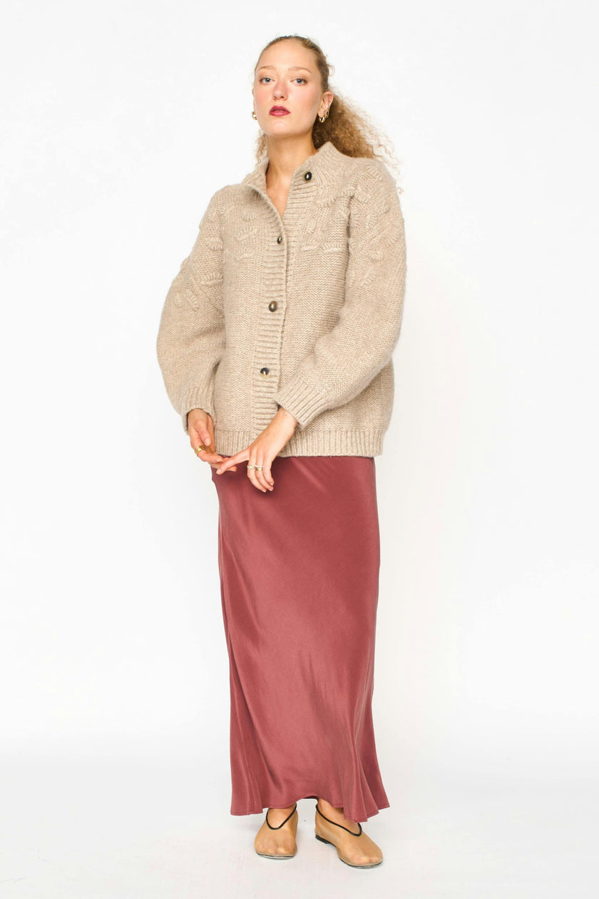 Cusco Shell Cardigan in Graham Cracker