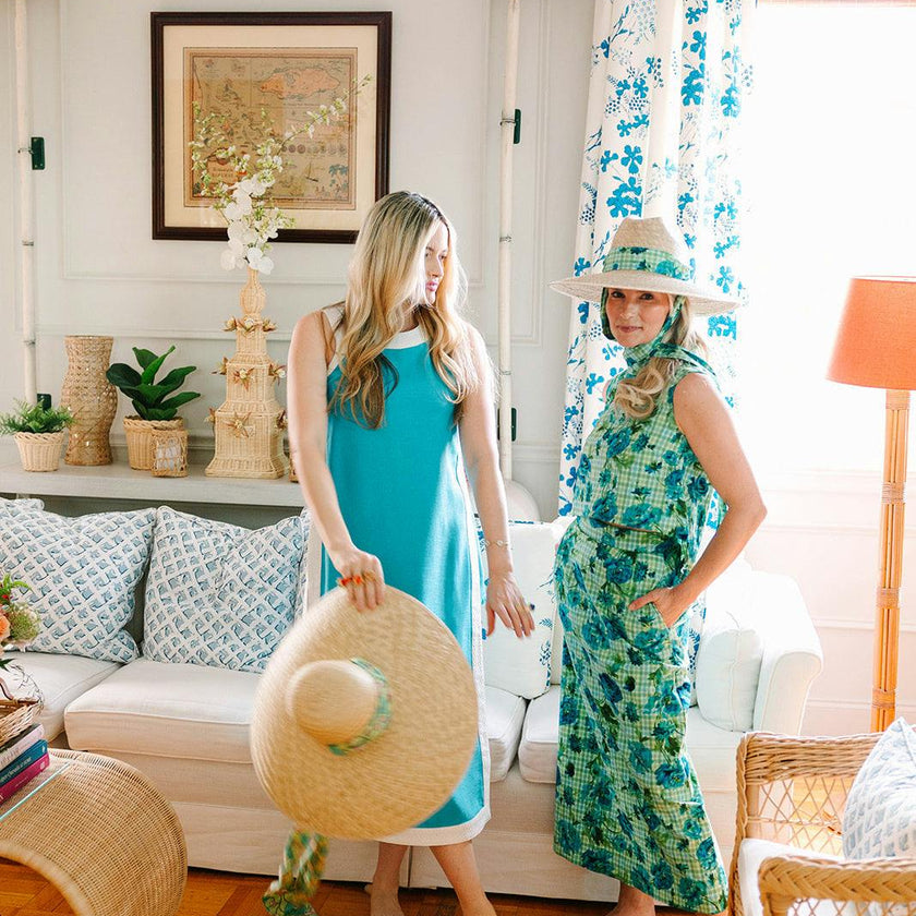 Geranium Sun Hat - Long Red Grosgrain Ribbon