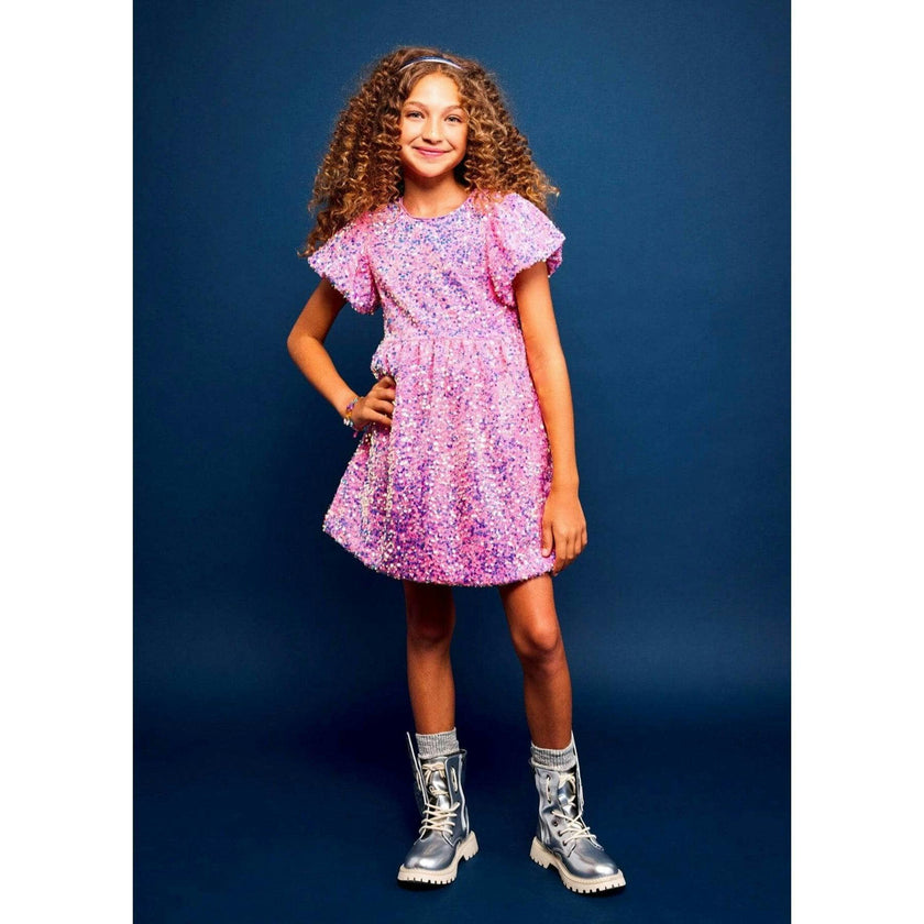 Pretty in Pink Sequin Dress