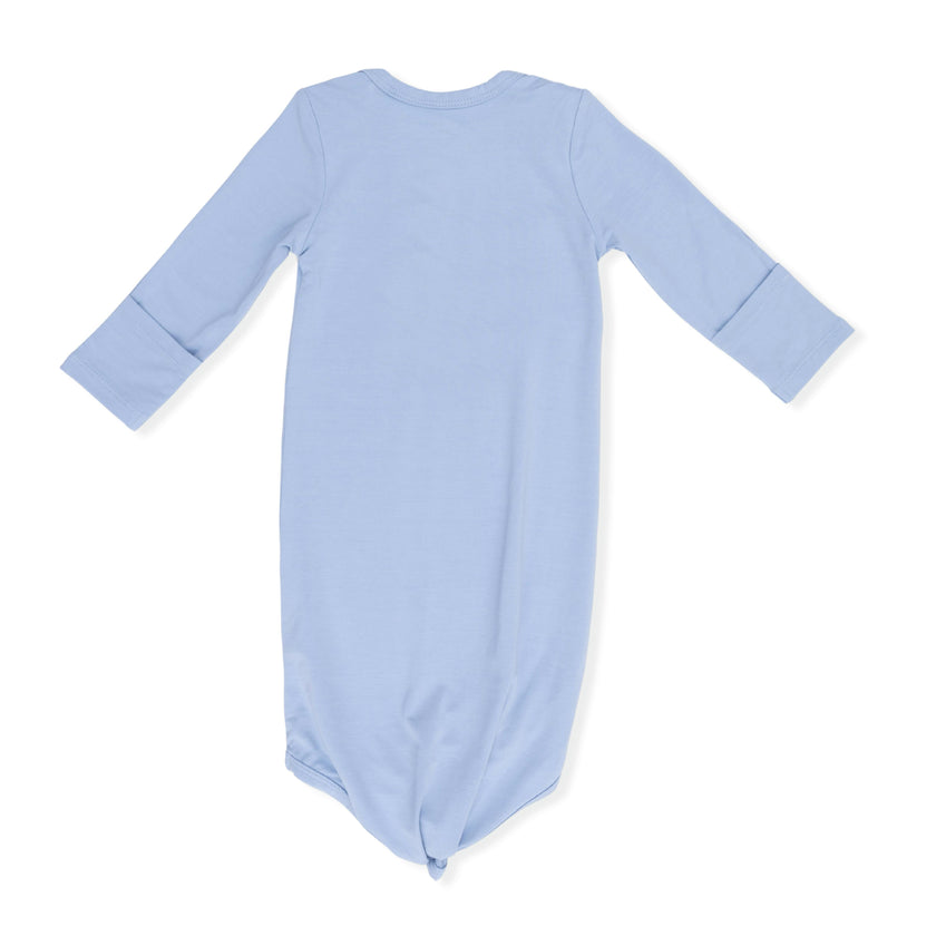 Solid Blue Fog - Knotted Gown and Hat