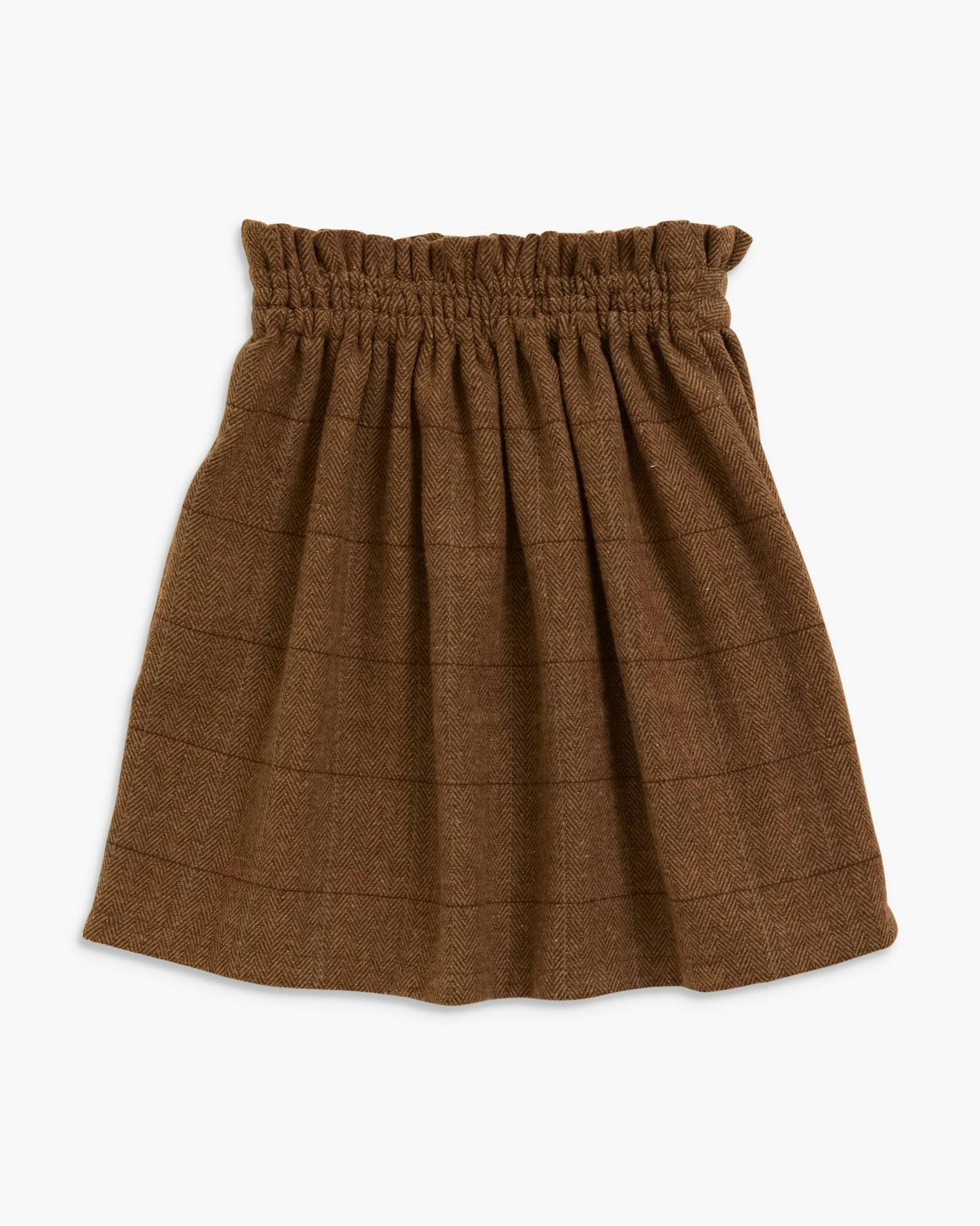 Viana Skirt Brown Tweed