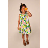 Trapeze Sleeveless A-Line Dress, Multi