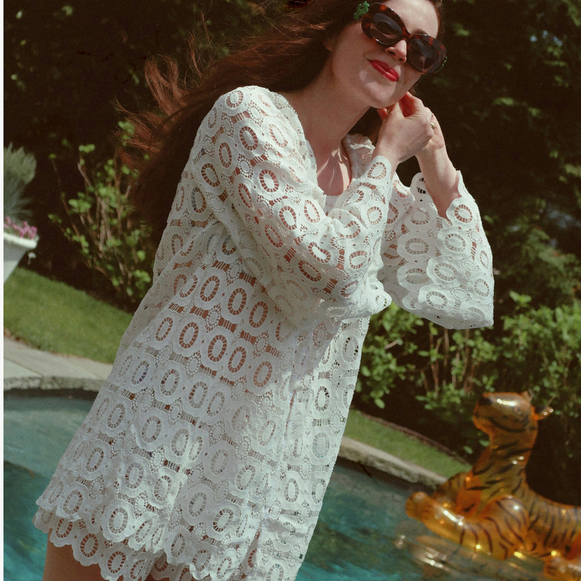 The Enella Tunic - White Broderie