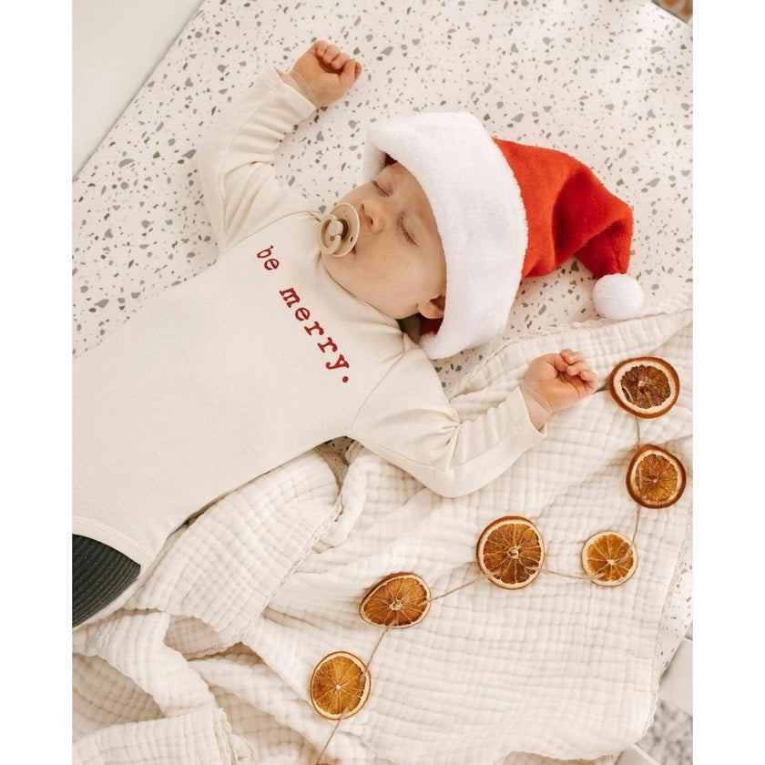 Be Merry Organic Cotton Baby Bodysuit Long Sleeve