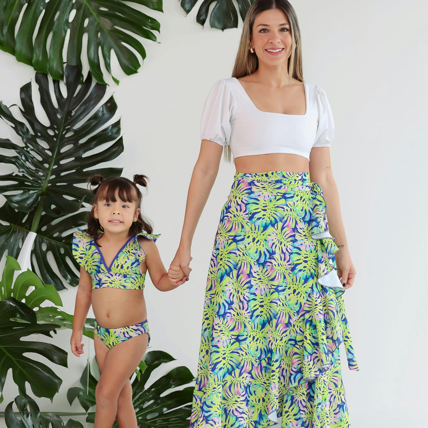 Women's Wrap Skirt - Montemar Print