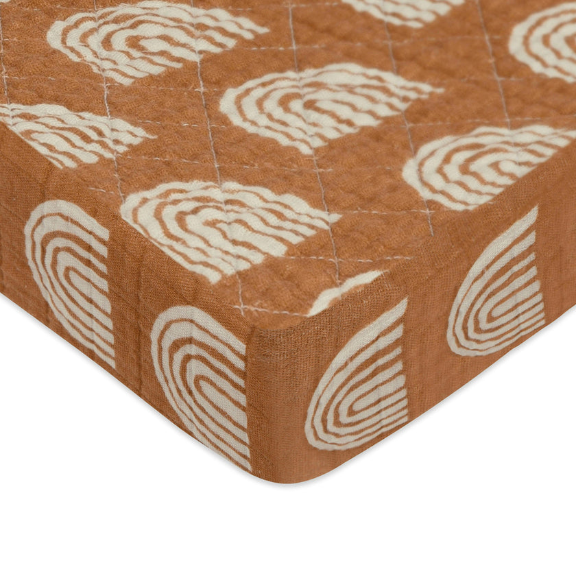 Babyletto Quilted Changing Pad Cover in GOTS Certified Organic Muslin Cotton