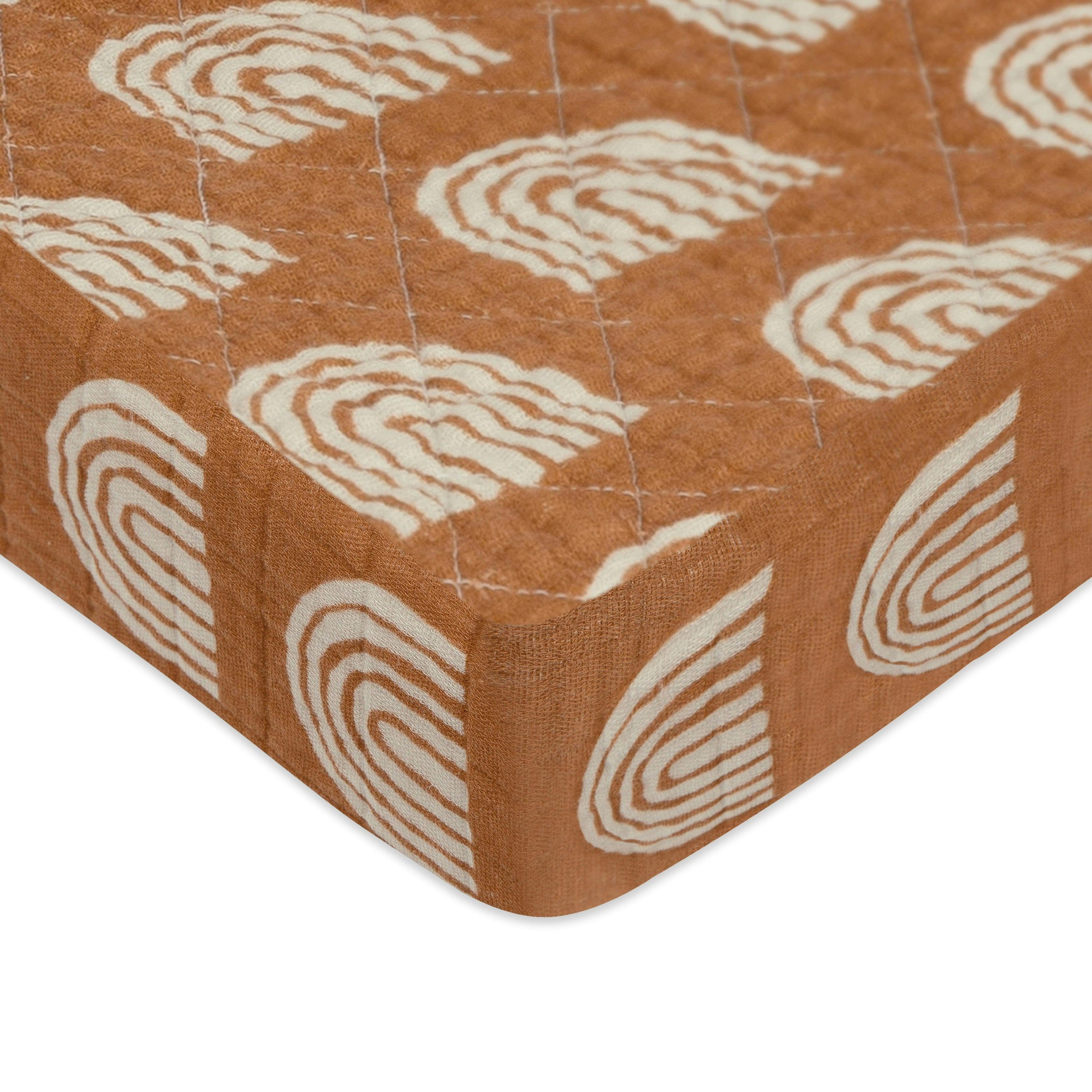 Babyletto Quilted Changing Pad Cover in GOTS Certified Organic Muslin Cotton