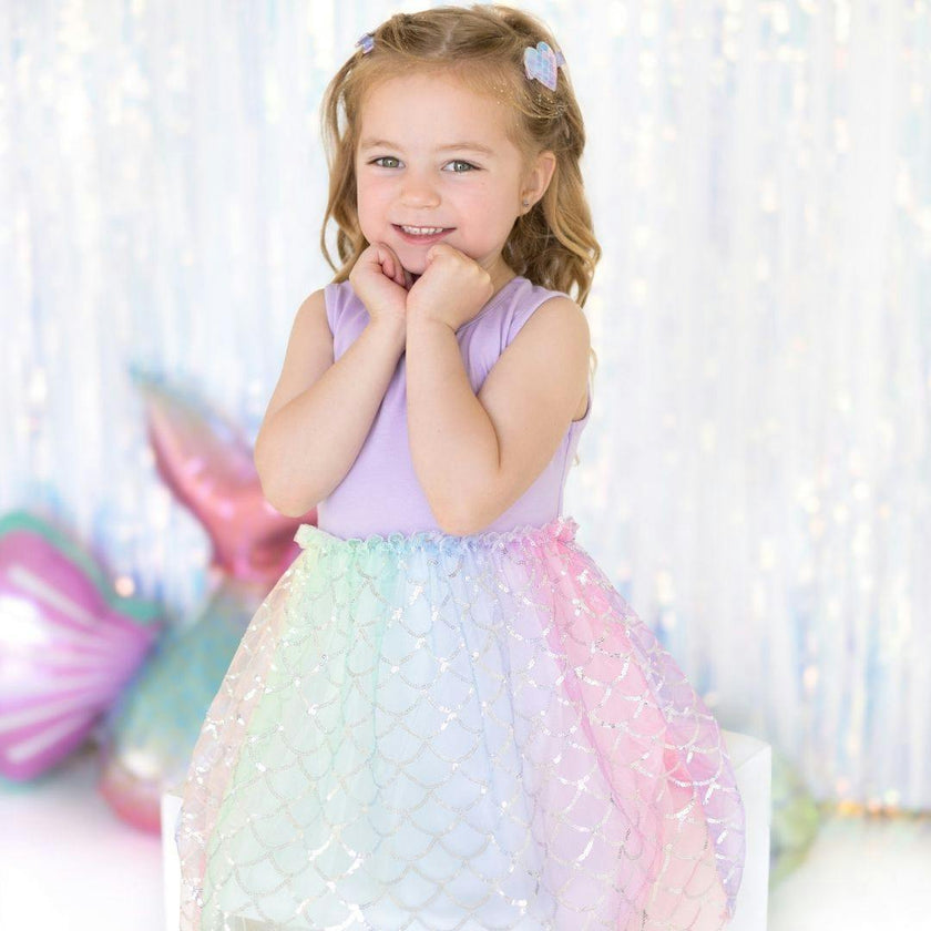 Rainbow Mermaid Tank Tutu Dress