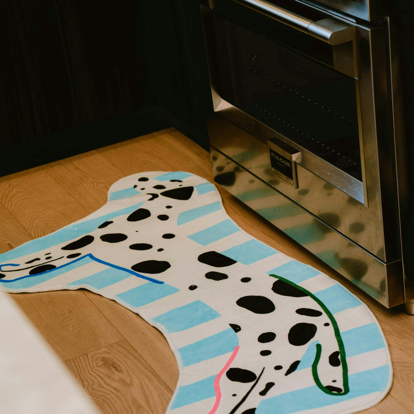 Irregular Shaped Dog Runner Rug by Lu Yang