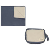 Knitted Blanket with Pouch Mink/Dark Almond