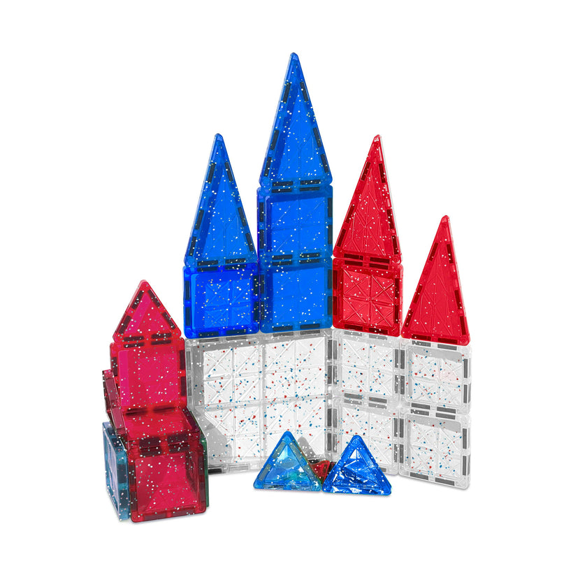 Crayola Red White Blue PIP Magnetic Tiles 27pc