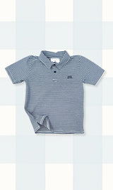 Banks Polo in Navy Stripe