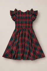 Mini Hattie Dress in Evergreen Plaid