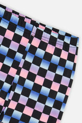 Leggings Black Checkered Print