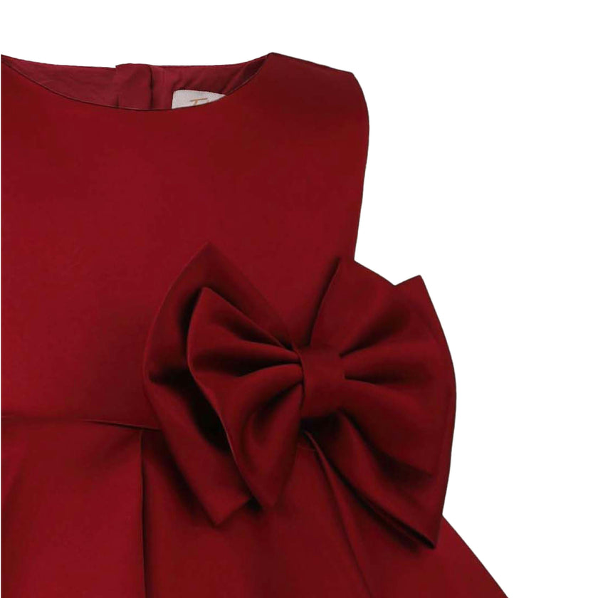 Burgundy Canyonelle Bow Waist Dress