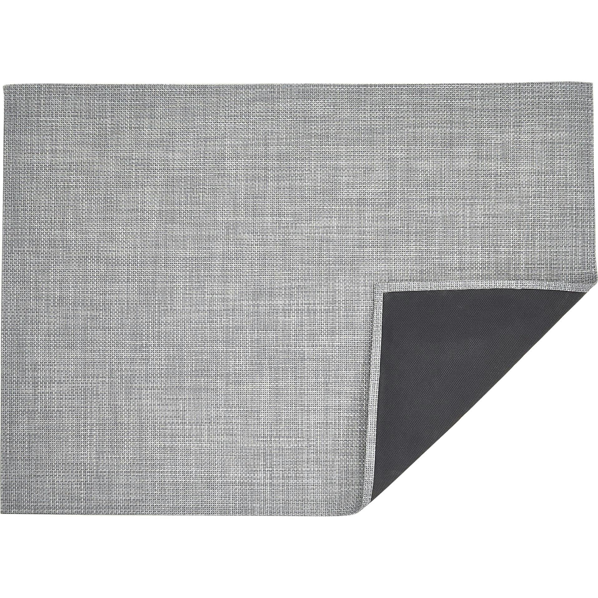 Basketweave Floor Mat, Grey