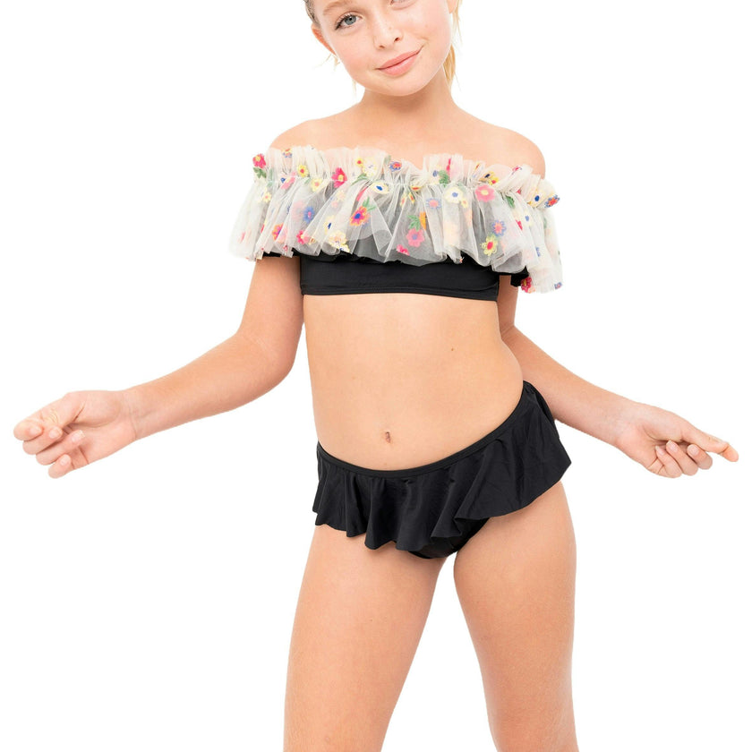 Floral Tulle Bikini
