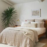 Gray Quilted Bedspread