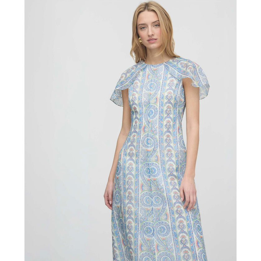The Davina Dress - Blue Corsica Paisley