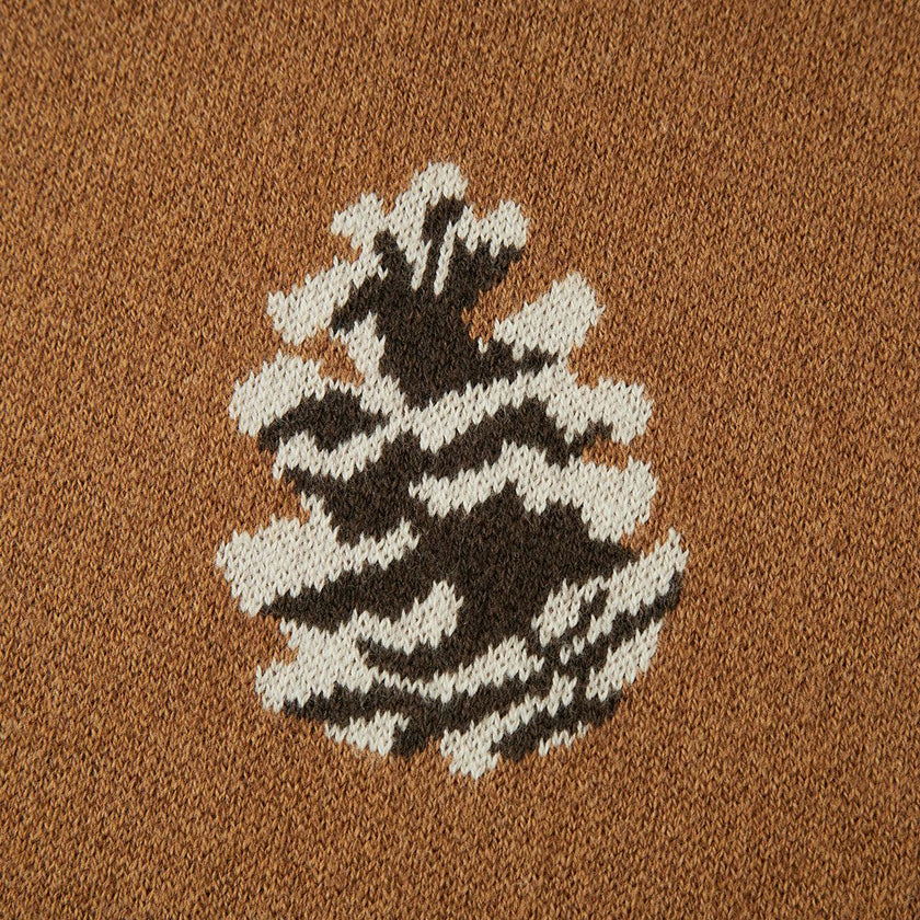 Pinecone & Knitted Birdseye Jacquard Sweater