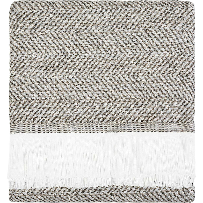 Herringbone Stain Resistant Indoor Outdoor Throw