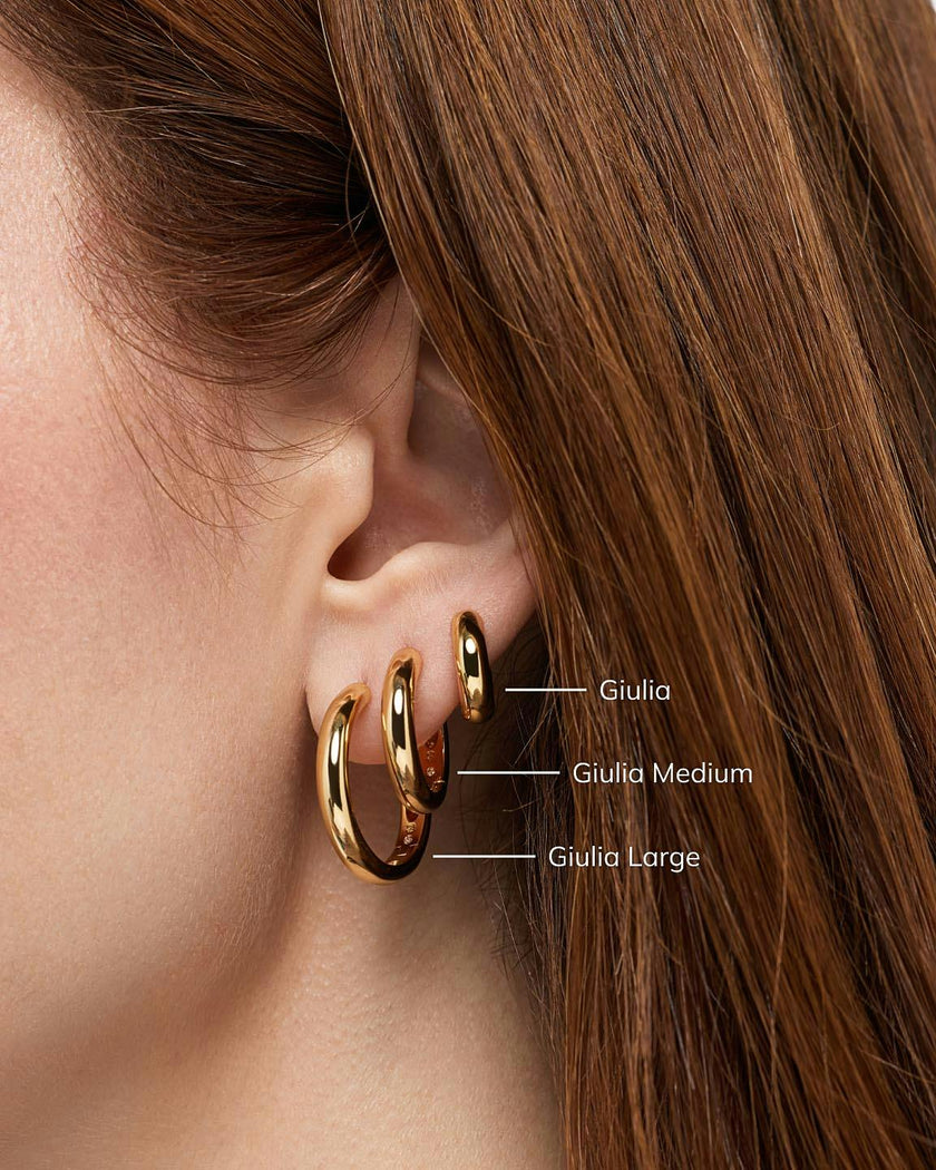 Bold Huggie Hoops - Giulia