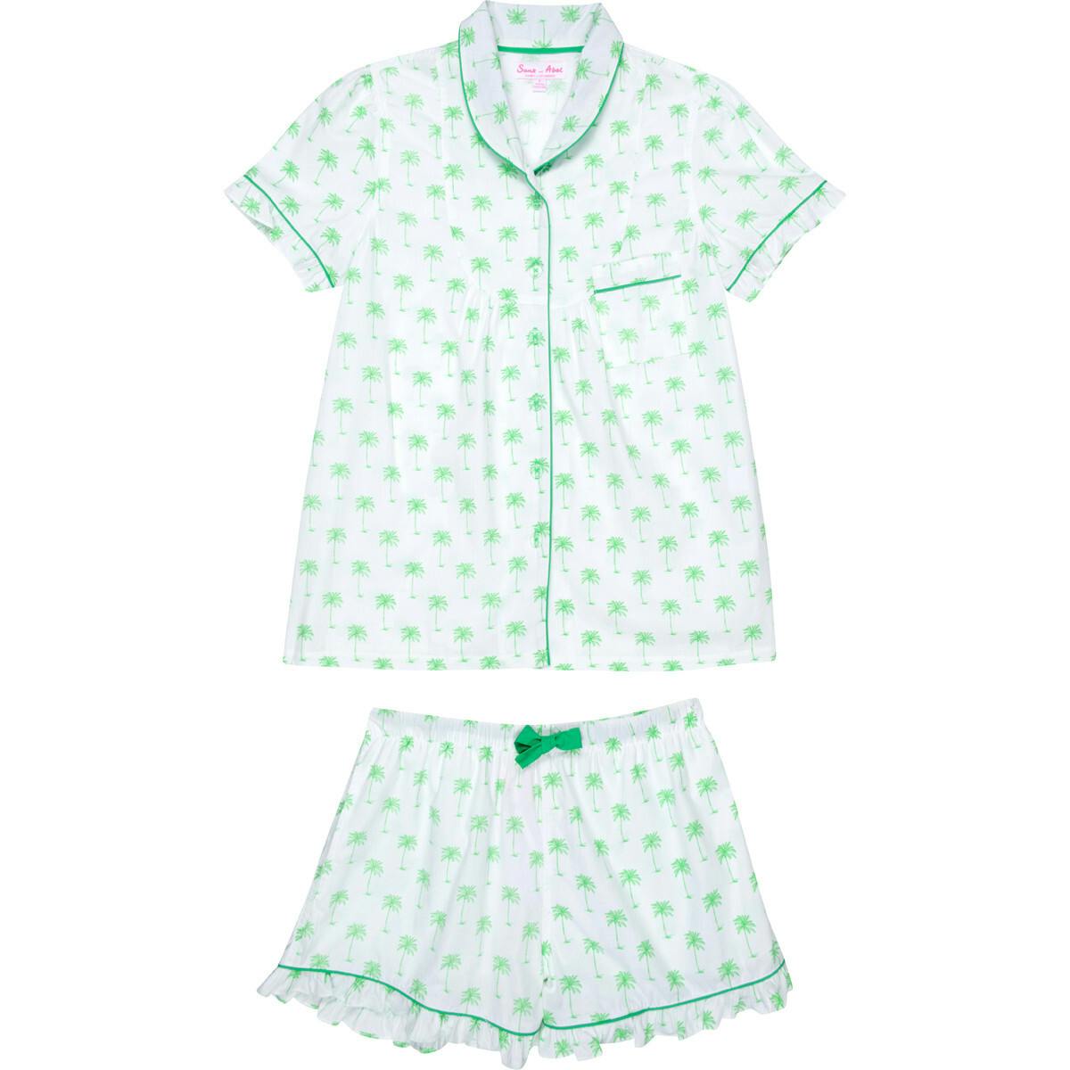 Women's Palm Tree Shirt & Boxer Short Set