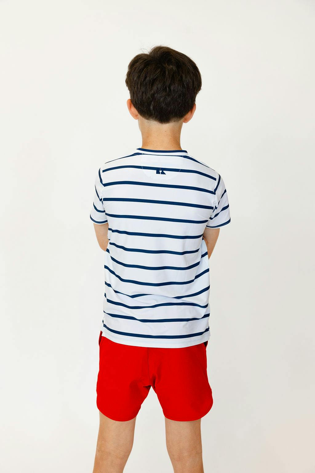 navy and white stripe practice shirt