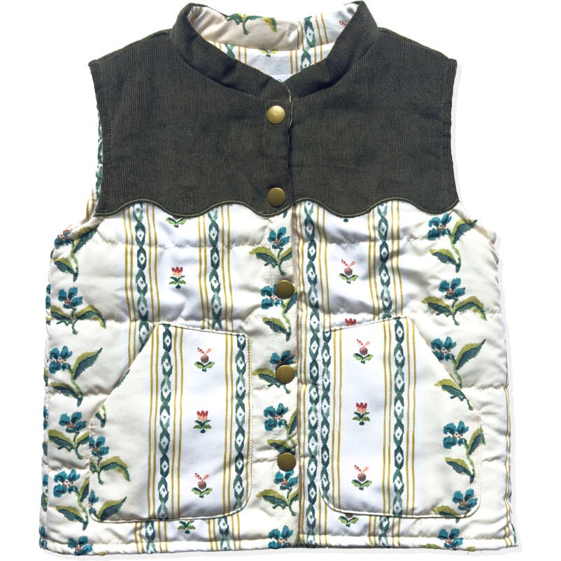 Scallop Vest in French Stripe