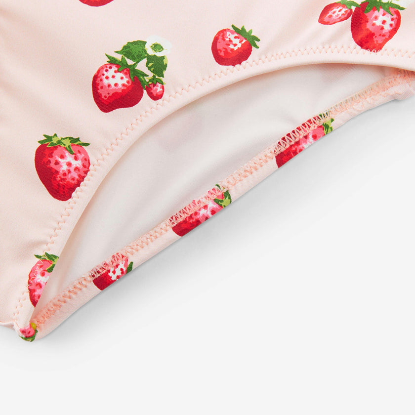 Strawberry Ruffle Square Neck Swimsuit