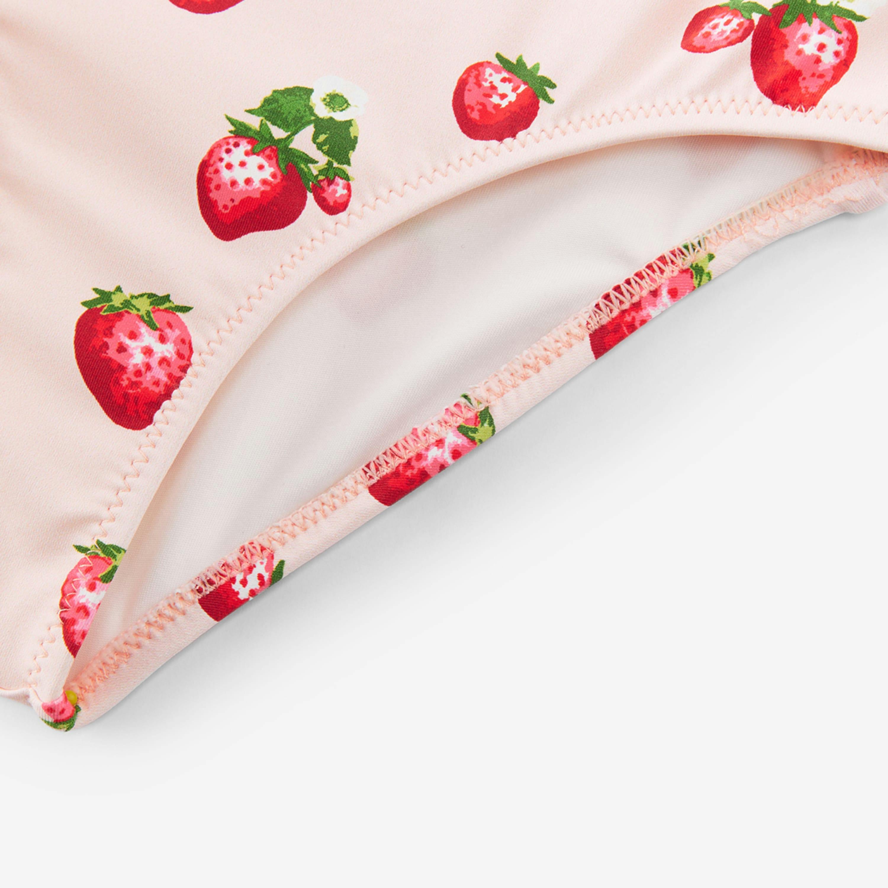 Strawberry Ruffle Square Neck Swimsuit