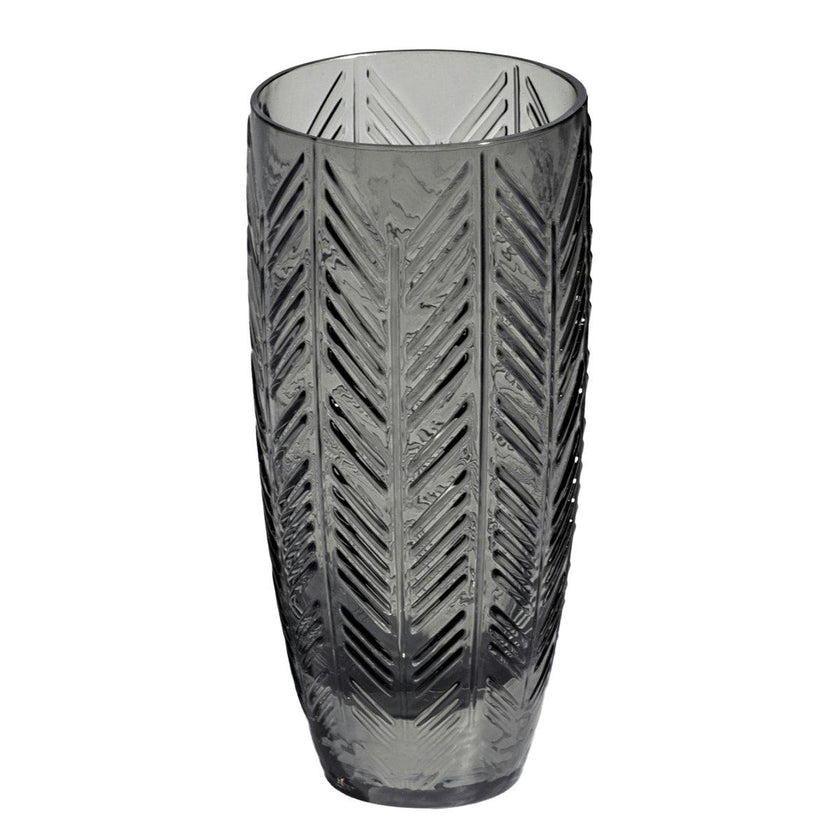 Champagne Glasses ZIG ZAG Set of 6  Grey 11 oz, diam. 2.5", H 5.5"