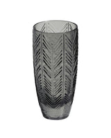 Champagne Glasses ZIG ZAG Set of 6  Grey 11 oz, diam. 2.5", H 5.5"