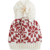 Snowfall Hat - Red and Cream