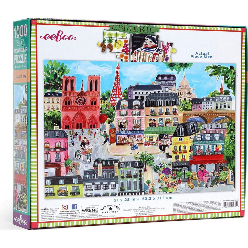 Piece and Love Paris in a Day Rectangle Puzzle