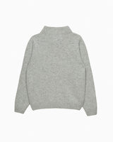 Sebastian Car Half Zip sweater in Gray Marl