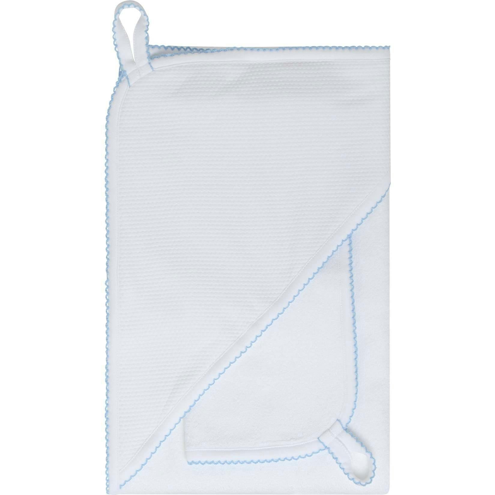 White Bubble Hooded Baby Towel