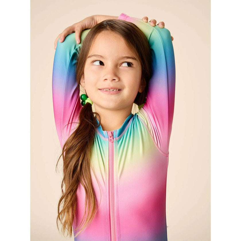 Long Sleeve One-Piece Swimsuit, Multi